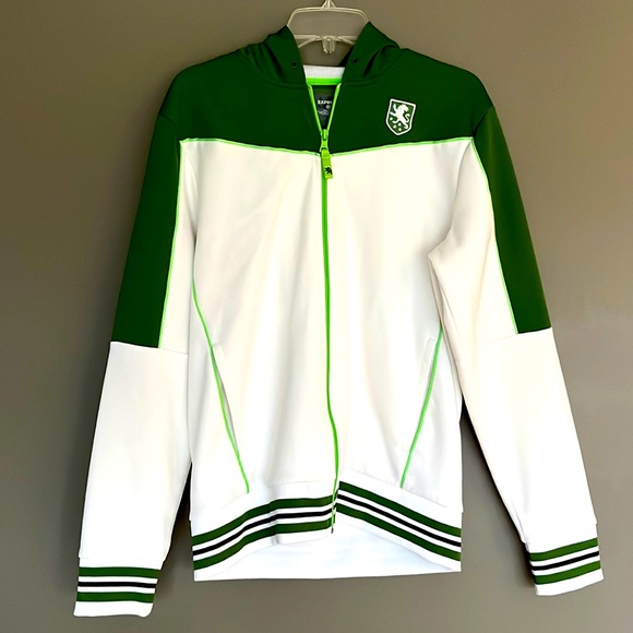 Express Other - Express green white zip up jacket size medium